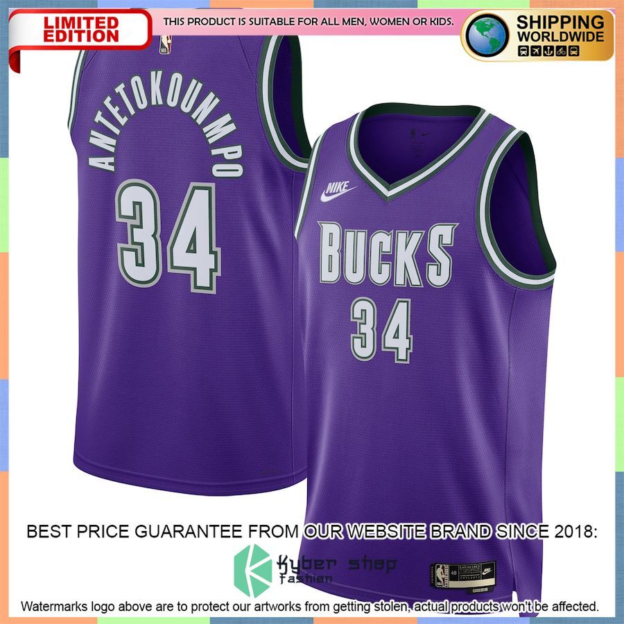 Giannis Antetokounmpo Milwaukee Bucks Nike 2022-23 Purple Basketball Jersey