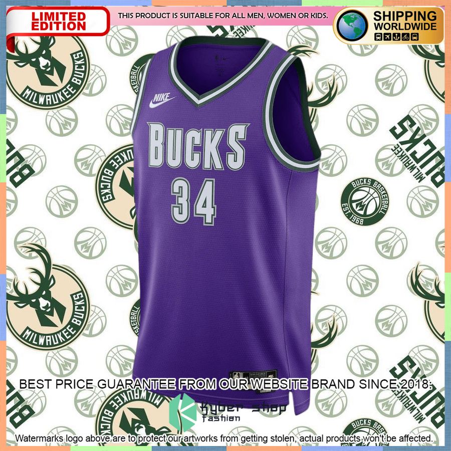 Giannis Antetokounmpo Milwaukee Bucks Nike 2022-23 Purple Basketball Jersey 5 Giannis Antetokounmpo Milwaukee Bucks Nike 2022-23 Purple Basketball Jersey word2