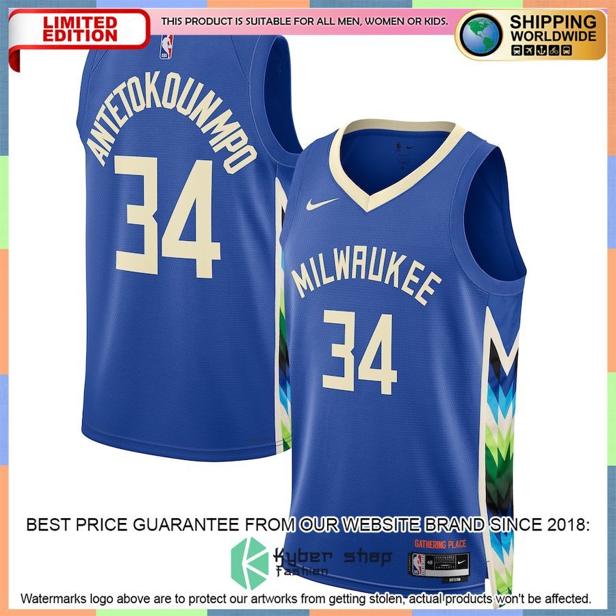 Giannis Antetokounmpo Milwaukee Bucks Nike 2022-23 Royal Basketball Jersey