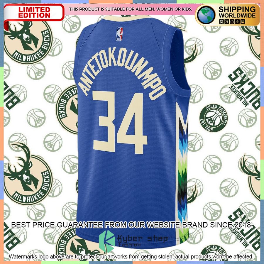 Giannis Antetokounmpo Milwaukee Bucks Nike 2022-23 Royal Basketball Jersey 6 Giannis Antetokounmpo Milwaukee Bucks Nike 2022-23 Royal Basketball Jersey word2