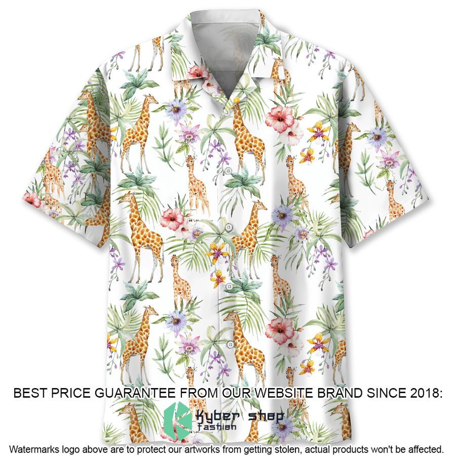 Giraffes Tropical Hawaiian Shirt
