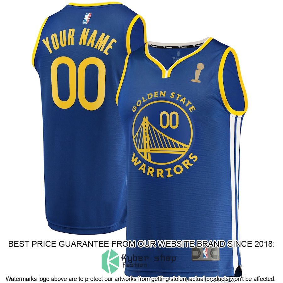 Golden State Warriors 2022 NBA Finals Champions Custom Royal Basketball Jersey