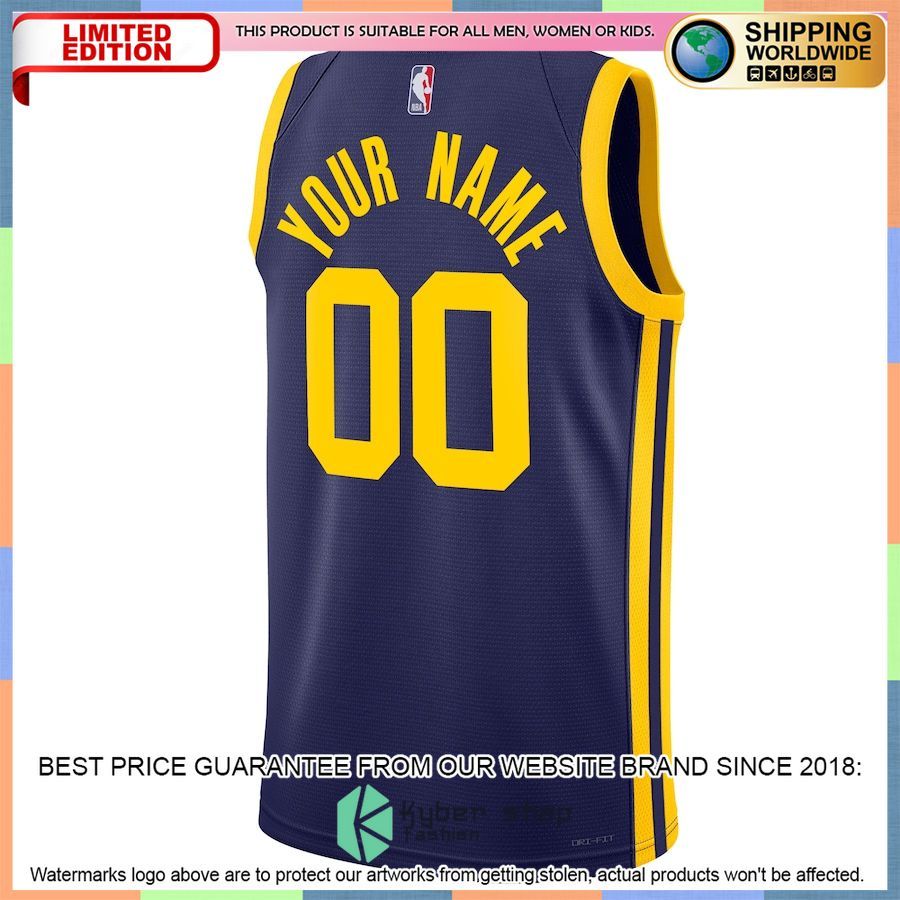 Golden State Warriors Jordan Brand 2022-23 Custom Blue Basketball Jersey 3 Golden State Warriors Jordan Brand 2022-23 Custom Blue Basketball Jersey word3