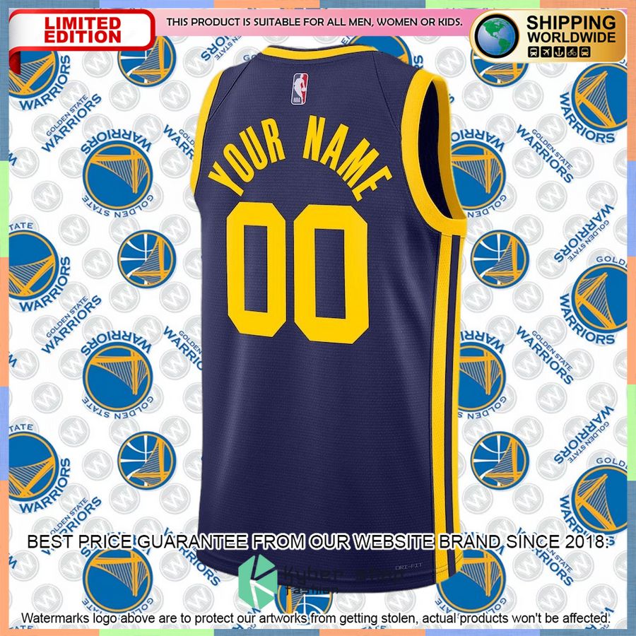 Golden State Warriors Jordan Brand 2022-23 Custom Blue Basketball Jersey 6 Golden State Warriors Jordan Brand 2022-23 Custom Blue Basketball Jersey word3