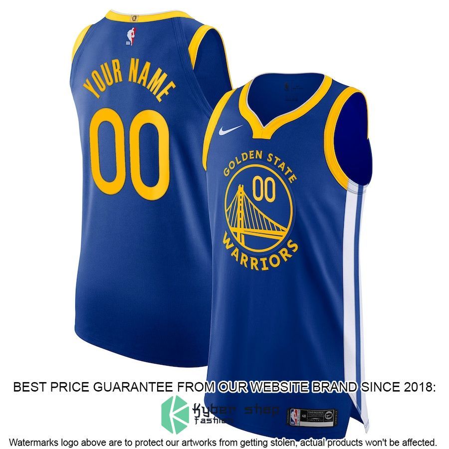 Golden State Warriors Nike 2020-21 Custom Blue Basketball Jersey