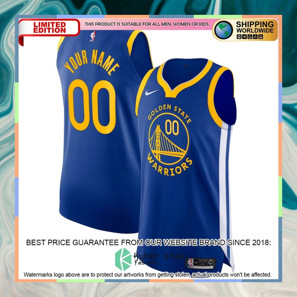 Golden State Warriors Nike 2020-21 Custom Blue Basketball Jersey 4 Golden State Warriors Nike 2020-21 Custom Blue Basketball Jersey word2