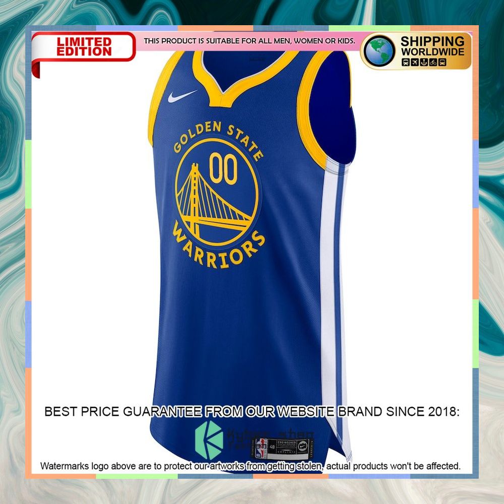 Golden State Warriors Nike 2020-21 Custom Blue Basketball Jersey 5 Golden State Warriors Nike 2020-21 Custom Blue Basketball Jersey word2