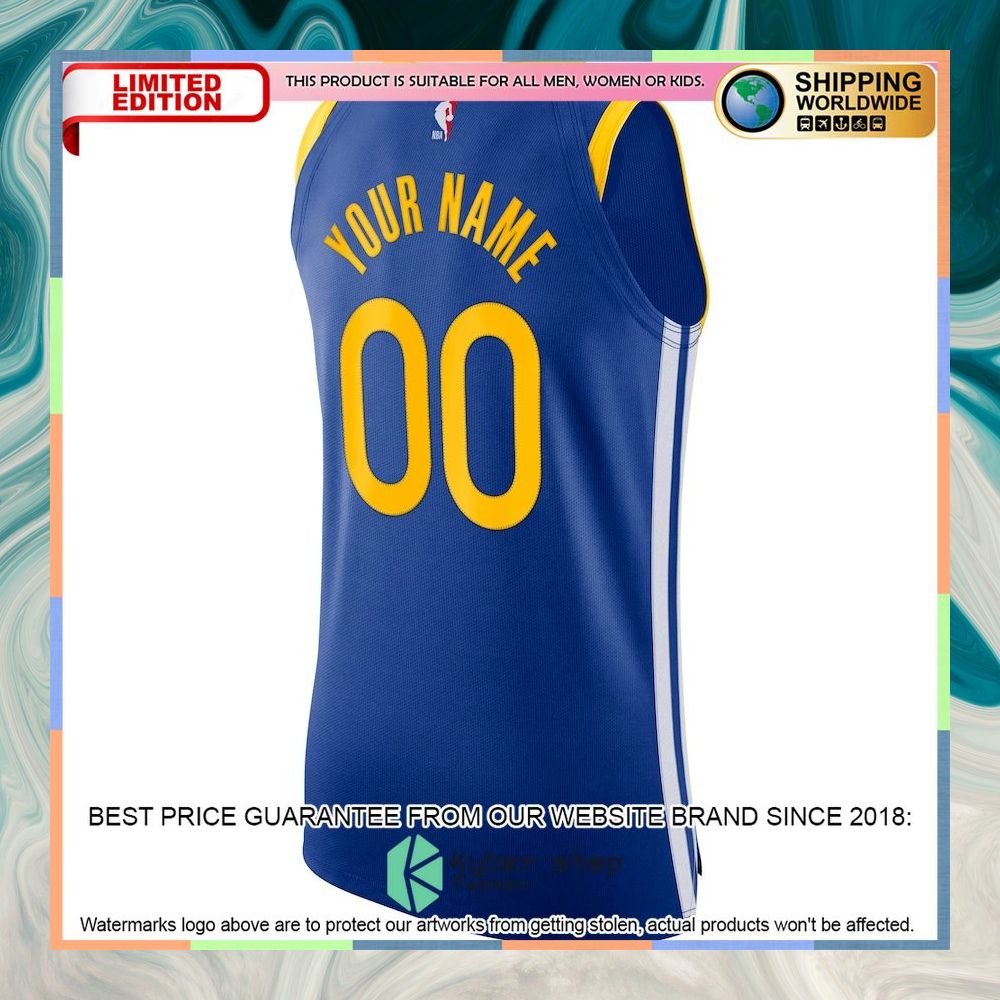 Golden State Warriors Nike 2020-21 Custom Blue Basketball Jersey 6 Golden State Warriors Nike 2020-21 Custom Blue Basketball Jersey word2
