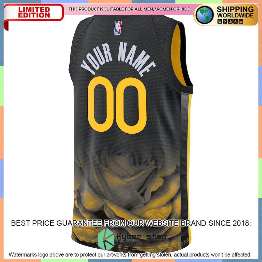 Golden State Warriors Nike 2022-23 Custom Black Basketball Jersey 3 Golden State Warriors Nike 2022-23 Custom Black Basketball Jersey word1