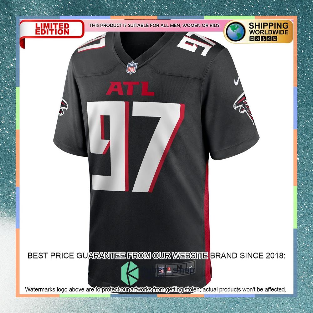 Grady Jarrett Atlanta Falcons Black Football Jersey 6 Grady Jarrett Atlanta Falcons Black Football Jersey word2