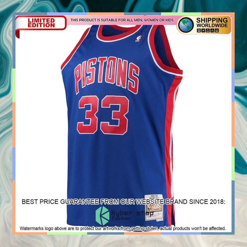 Grant Hill Detroit Pistons Mitchell & Ness Big & Tall Hardwood Classics Blue Basketball Jersey 5 Grant Hill Detroit Pistons Mitchell & Ness Big & Tall Hardwood Classics Blue Basketball Jersey word3