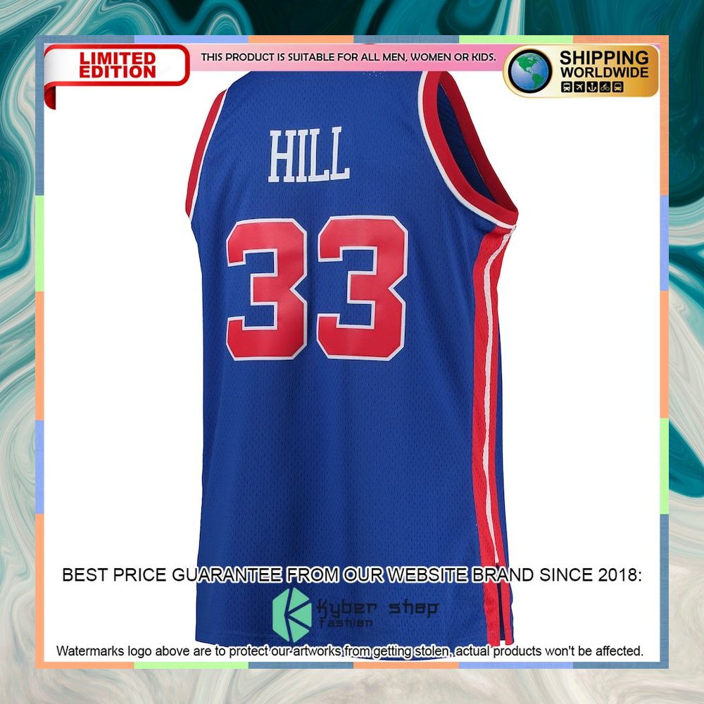 Grant Hill Detroit Pistons Mitchell & Ness Big & Tall Hardwood Classics Blue Basketball Jersey 6 Grant Hill Detroit Pistons Mitchell & Ness Big & Tall Hardwood Classics Blue Basketball Jersey word3
