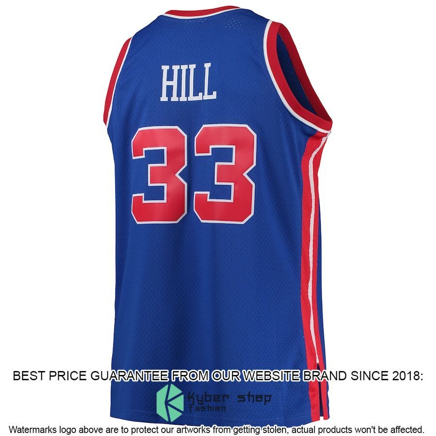 Grant Hill Detroit Pistons Mitchell & Ness Big & Tall Hardwood Classics Blue Basketball Jersey 3 Grant Hill Detroit Pistons Mitchell & Ness Big & Tall Hardwood Classics Blue Basketball Jersey word3