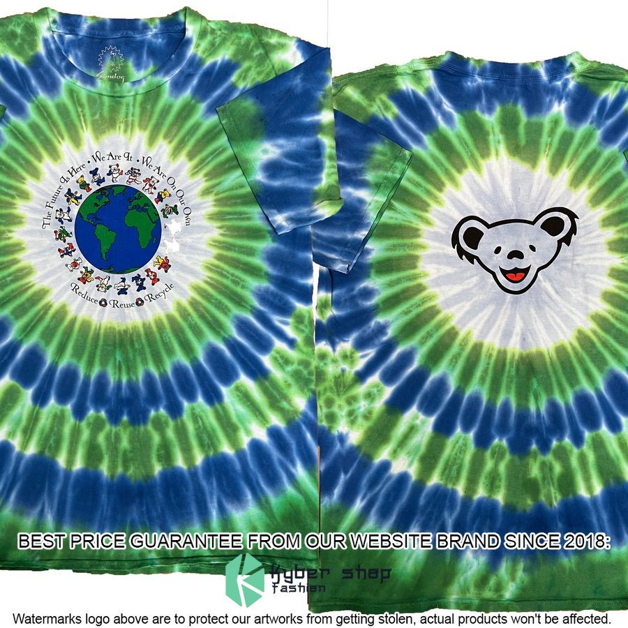 Grateful Dead Flag Bears Adult Tie Dyed Shirt, Hoodie word2
