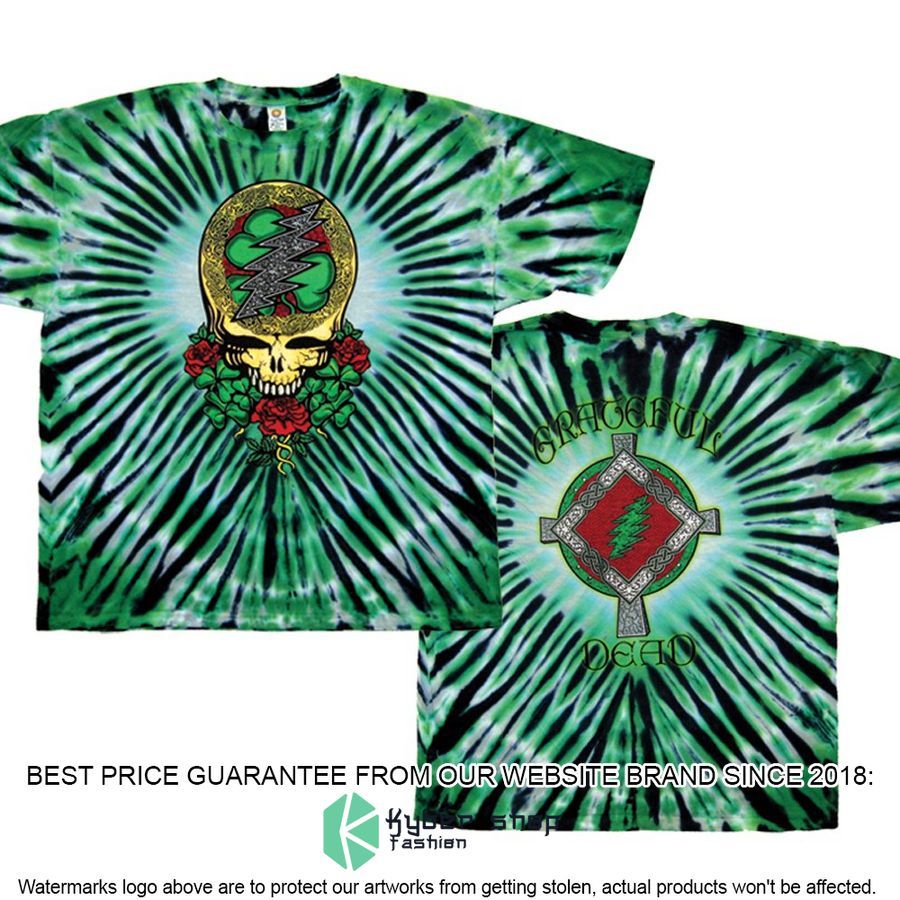 Grateful Dead Shamrock Tie Dye Shirt, Hoodie