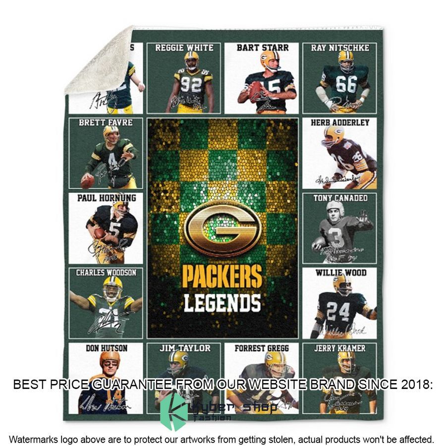 Green Bay Packers NF Legends Fleece Blanket word1