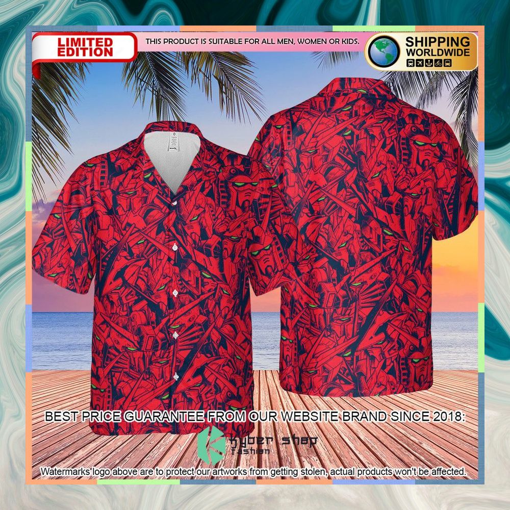 Gundam Camo Magenta Gundam Hawaiian Shirt 8 Gundam Camo Magenta Gundam Hawaiian Shirt word2