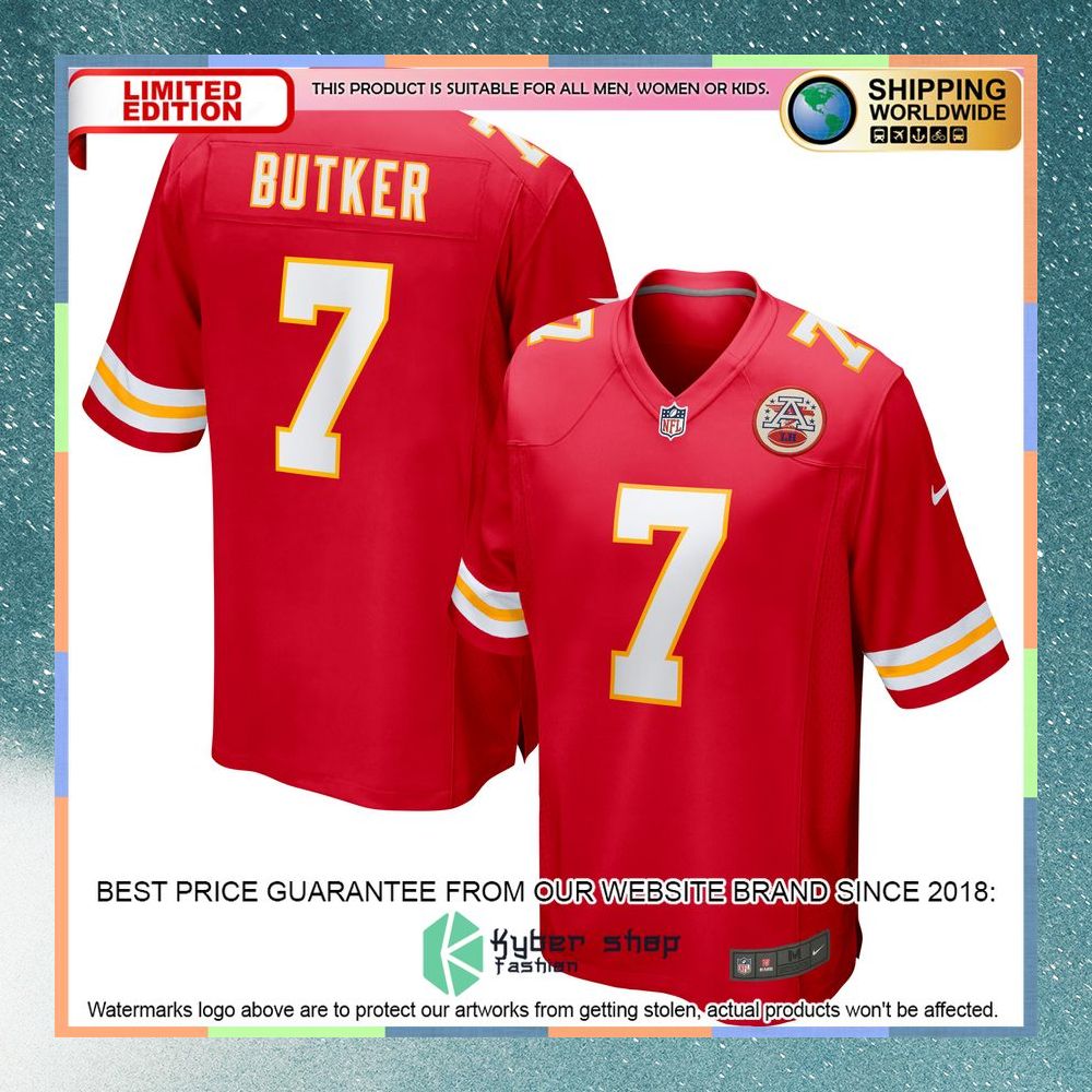 Harrison Butker Kansas City Chiefs Red Football Jersey 5 Harrison Butker Kansas City Chiefs Red Football Jersey word1