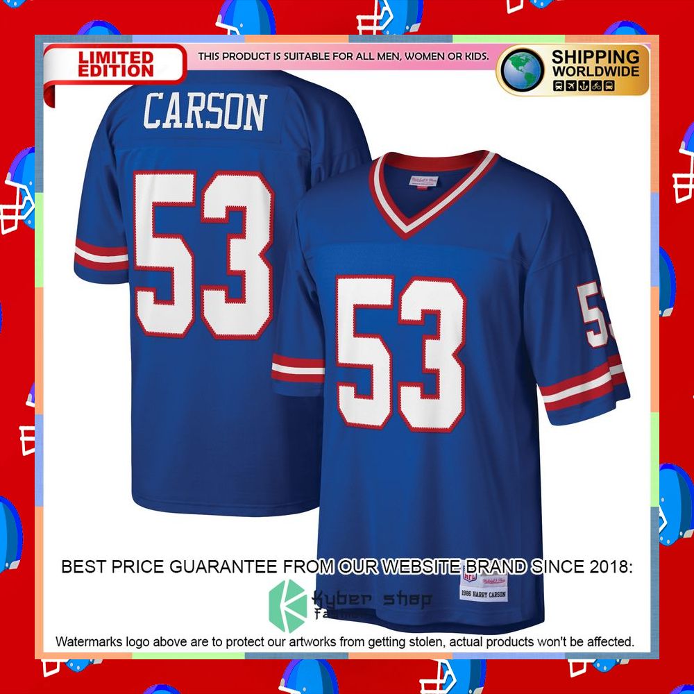 Harry Carson New York Giants Mitchell & Ness Legacy Replica Royal Football Jersey 5 Harry Carson New York Giants Mitchell & Ness Legacy Replica Royal Football Jersey word2