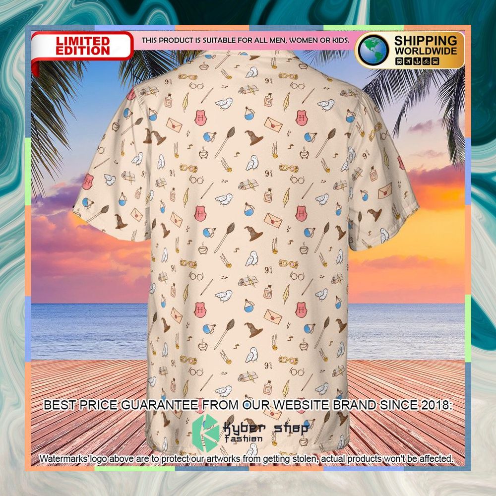 Harry Potter Magic Items Pattern Hawaiian Shirt 8 Harry Potter Magic Items Pattern Hawaiian Shirt word2