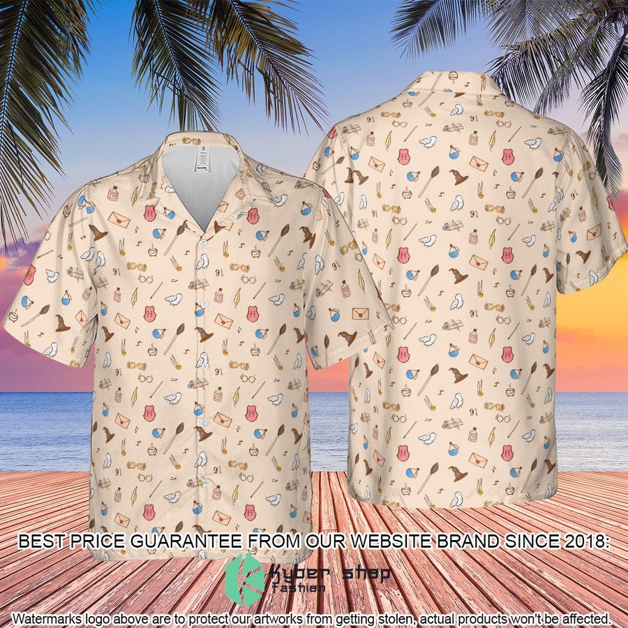 Harry Potter Magic Items Pattern Hawaiian Shirt 4 Harry Potter Magic Items Pattern Hawaiian Shirt word2