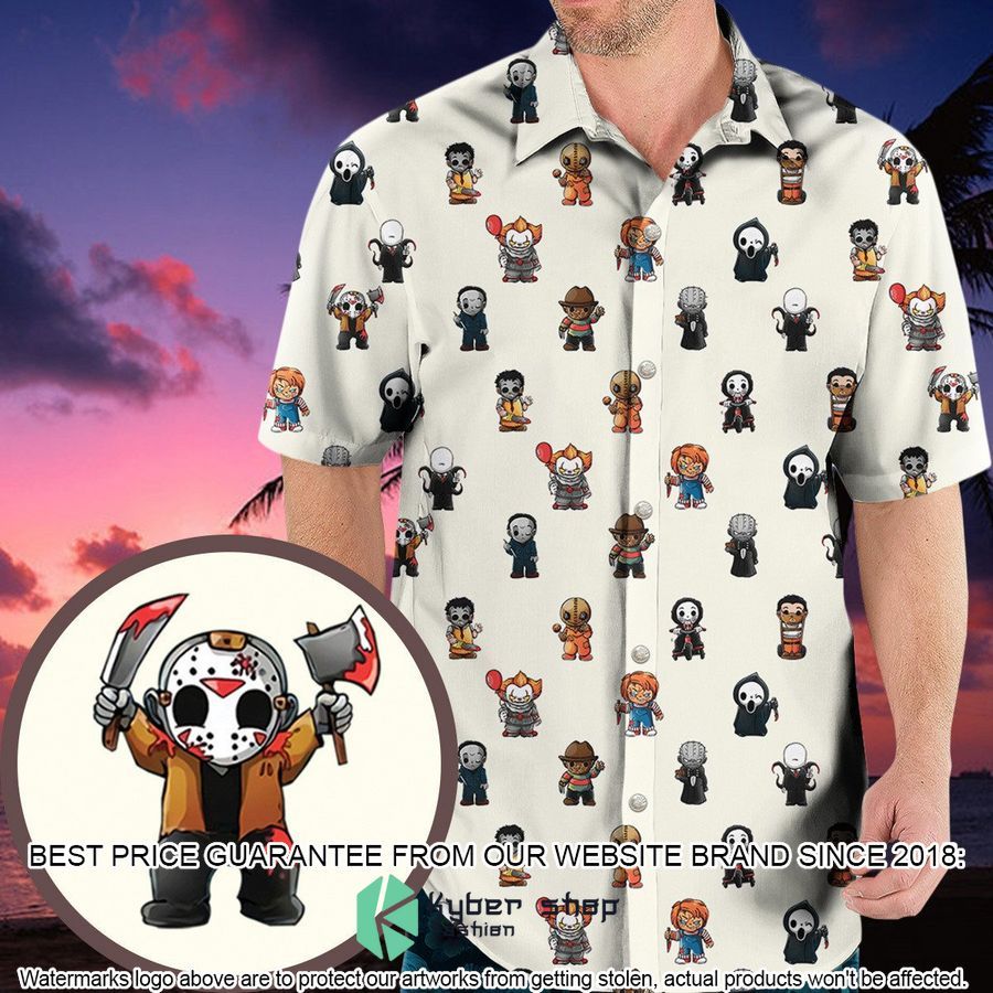 Horror Movies Characters Pattern Hawaiian Shirt