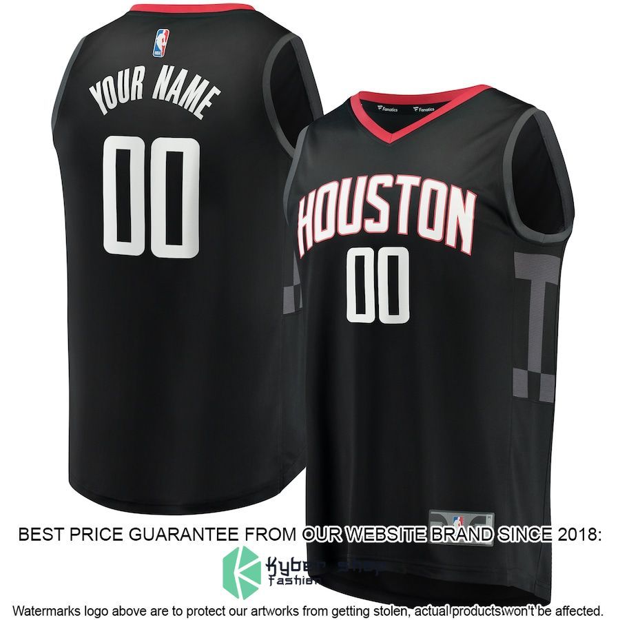 Houston Rockets Custom Black Basketball Jersey