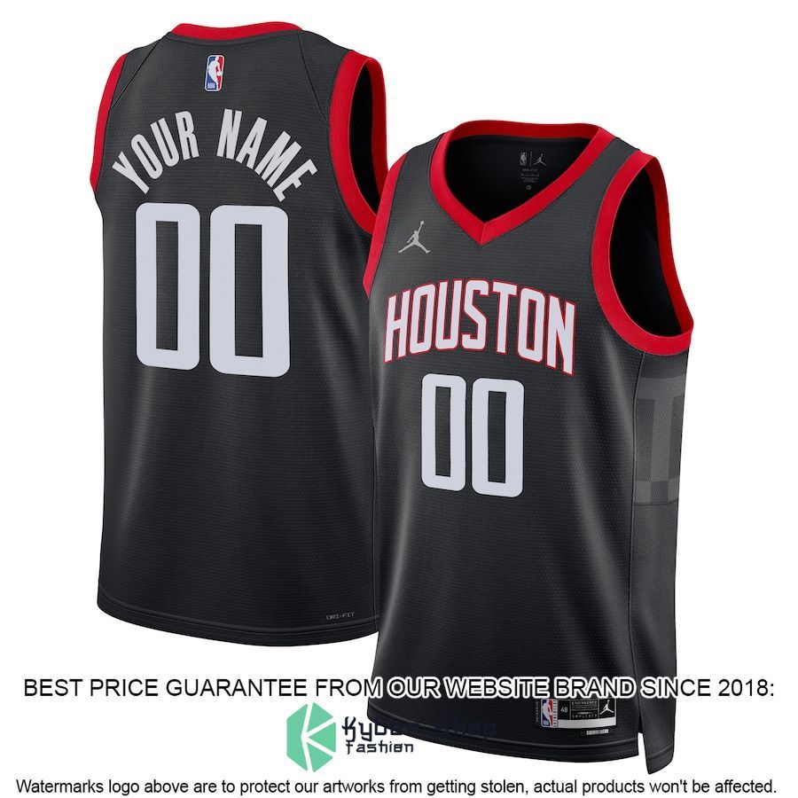 Houston Rockets Jordan Brand Unisex 2022-23 Custom Black Basketball Jersey