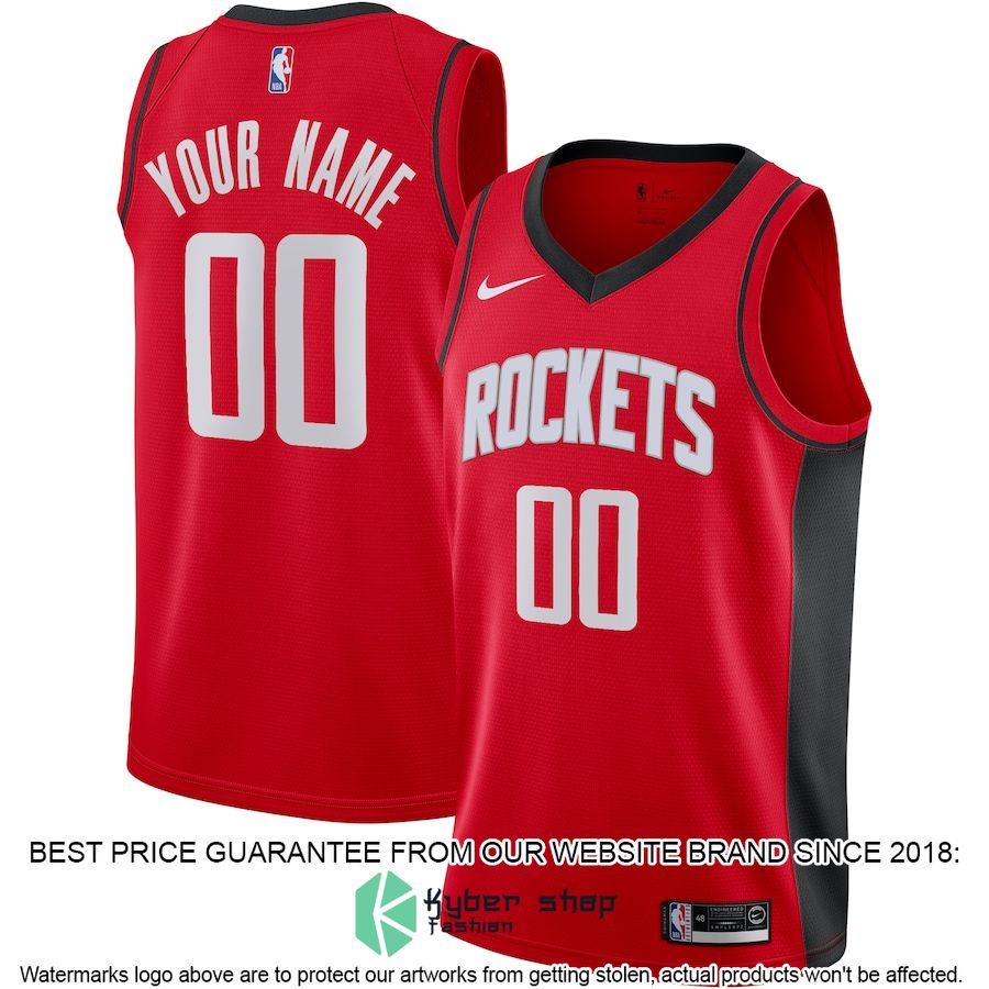 Houston Rockets Nike 2020-21 Custom Red Basketball Jersey