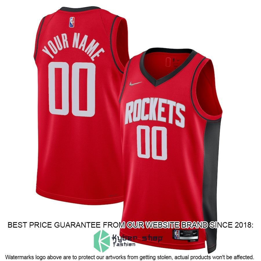 Houston Rockets Nike 2021-22 Diamond Custom Red Basketball Jersey