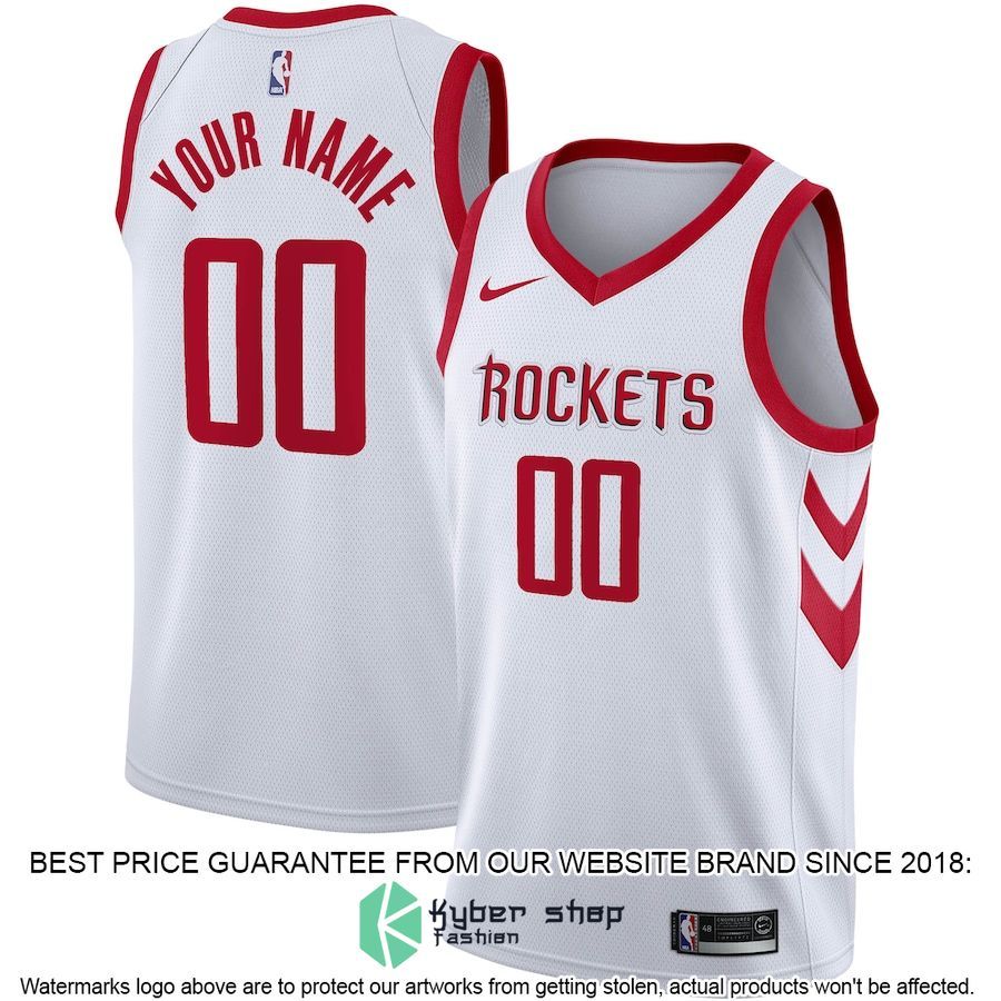 Houston Rockets Nike Custom White Basketball Jersey