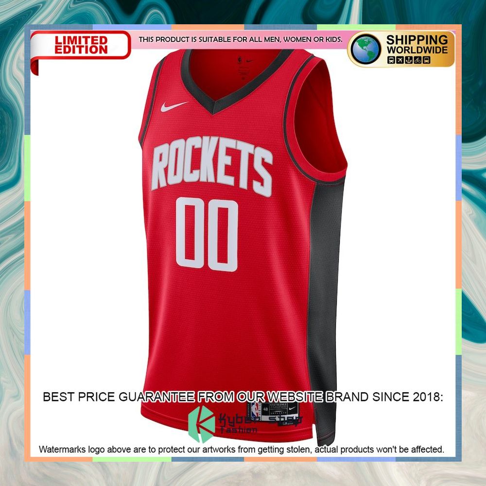 Houston Rockets Nike Unisex 2022-23 Custom Red Basketball Jersey 5 Houston Rockets Nike Unisex 2022-23 Custom Red Basketball Jersey word1