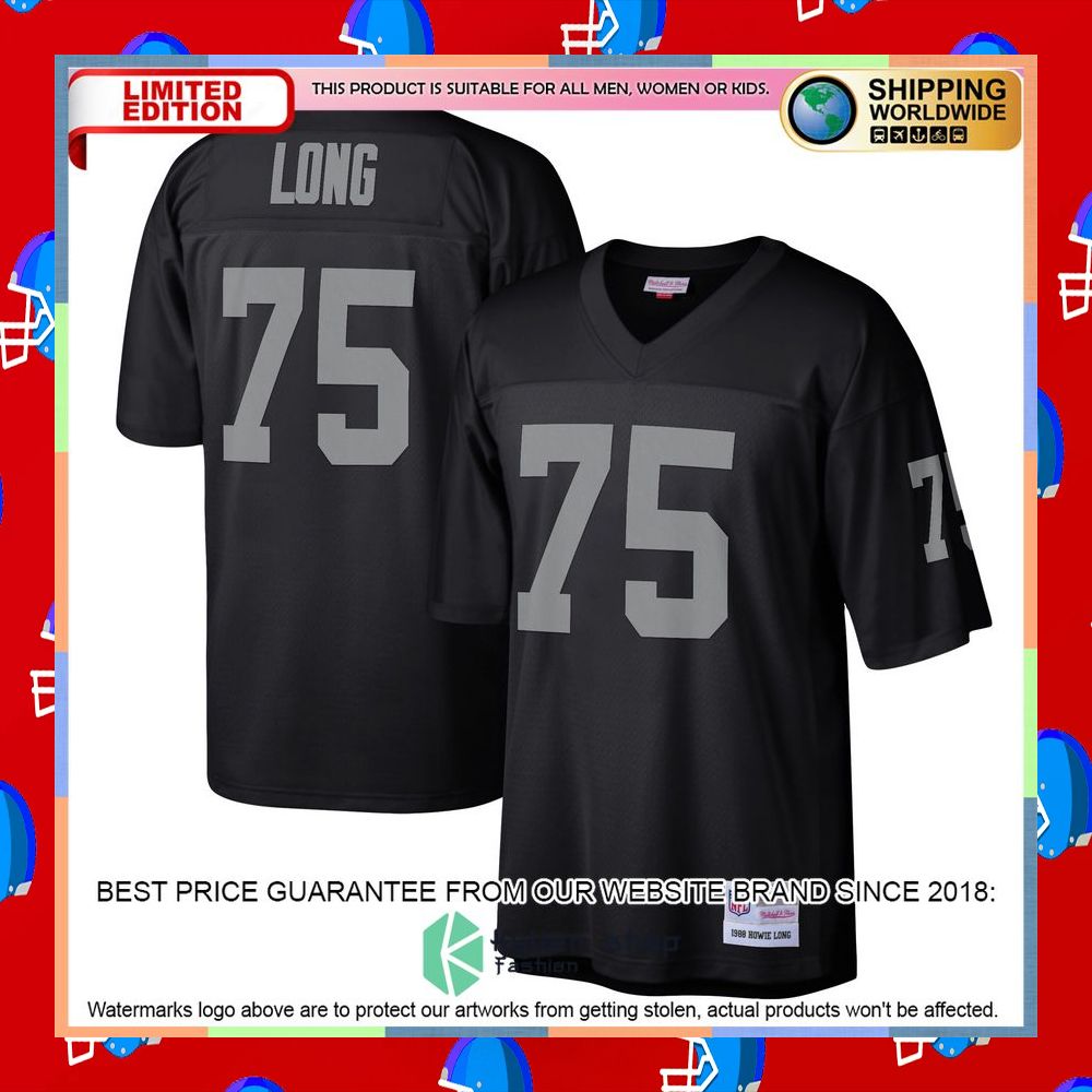 Howie Long Las Vegas Raiders Mitchell & Ness Legacy Replica Black Football Jersey 5 Howie Long Las Vegas Raiders Mitchell & Ness Legacy Replica Black Football Jersey word1