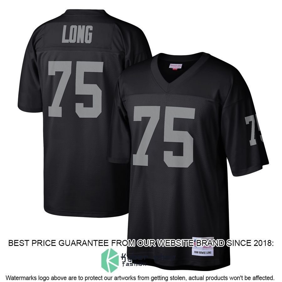 Howie Long Las Vegas Raiders Mitchell & Ness Legacy Replica Black Football Jersey 4 Howie Long Las Vegas Raiders Mitchell & Ness Legacy Replica Black Football Jersey word1
