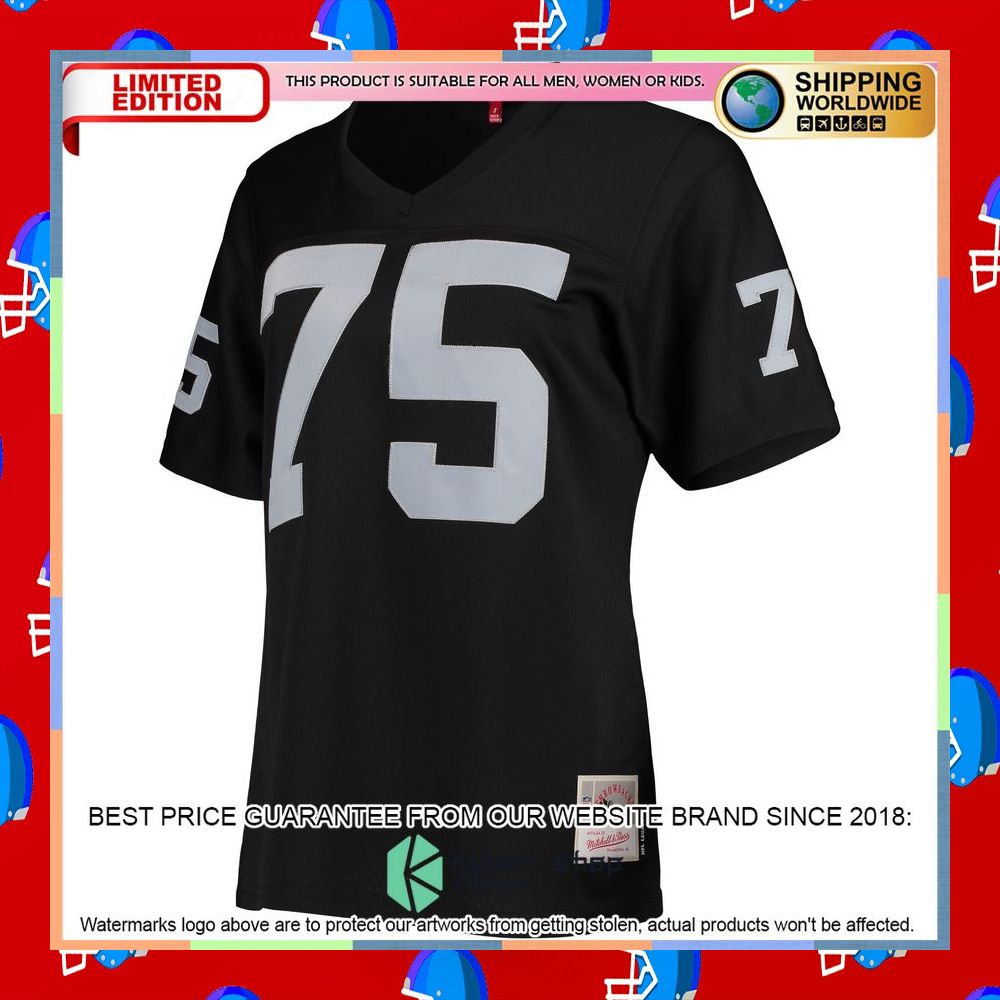 Howie Long Las Vegas Raiders Mitchell & Ness Women's Legacy Replica Black Football Jersey 6 Howie Long Las Vegas Raiders Mitchell & Ness Women's Legacy Replica Black Football Jersey word3