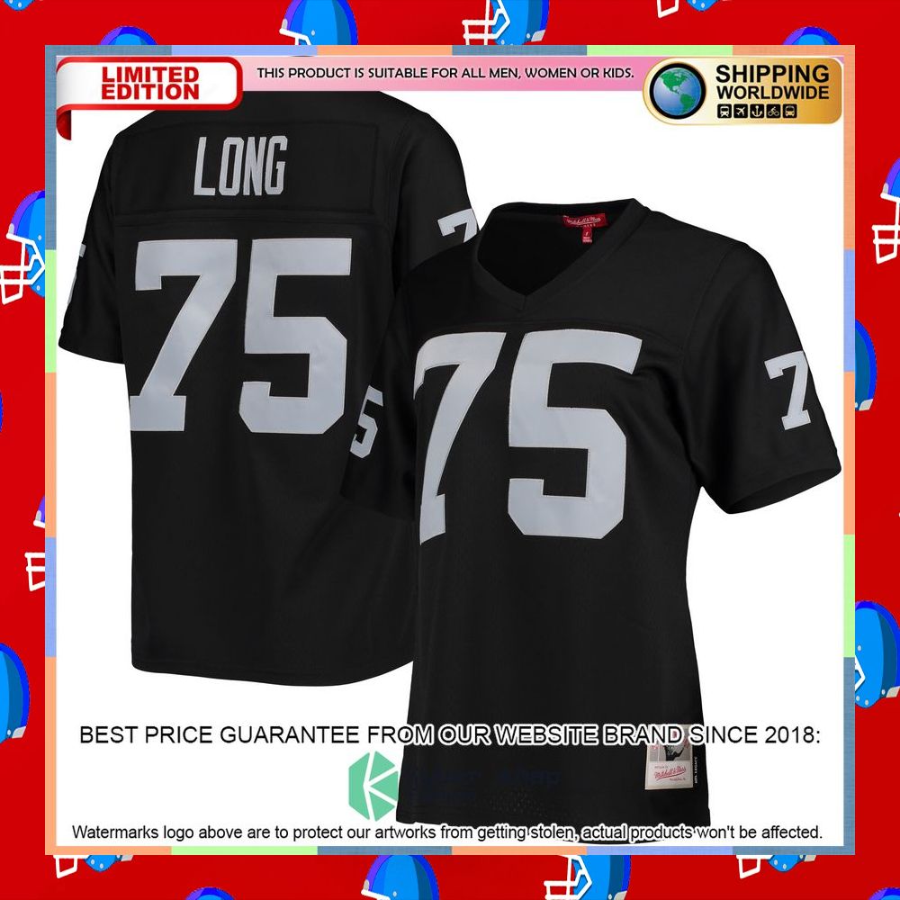 Howie Long Las Vegas Raiders Mitchell & Ness Women's Legacy Replica Black Football Jersey 8 Howie Long Las Vegas Raiders Mitchell & Ness Women's Legacy Replica Black Football Jersey word3