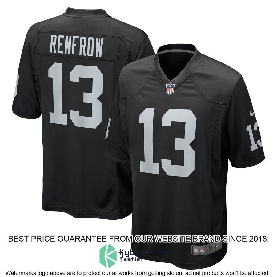 Hunter Renfrow Las Vegas Raiders Black Football Jersey 4 Hunter Renfrow Las Vegas Raiders Black Football Jersey word2