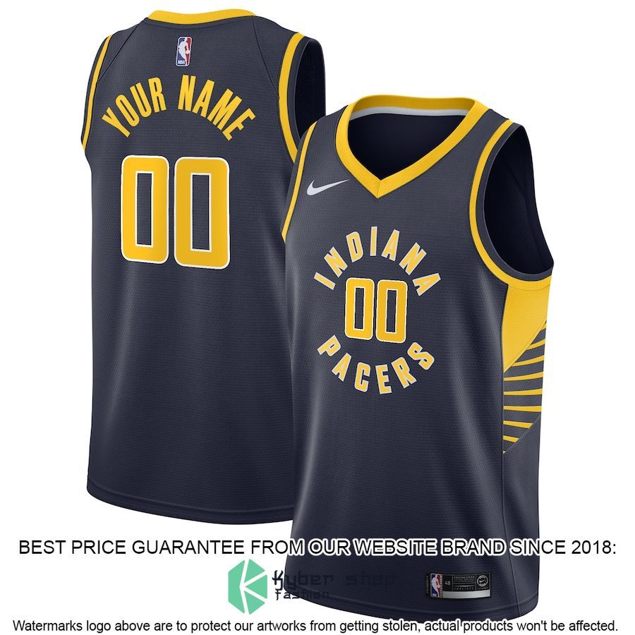 Indiana Pacers Nike 2020-21 Custom Navy Basketball Jersey