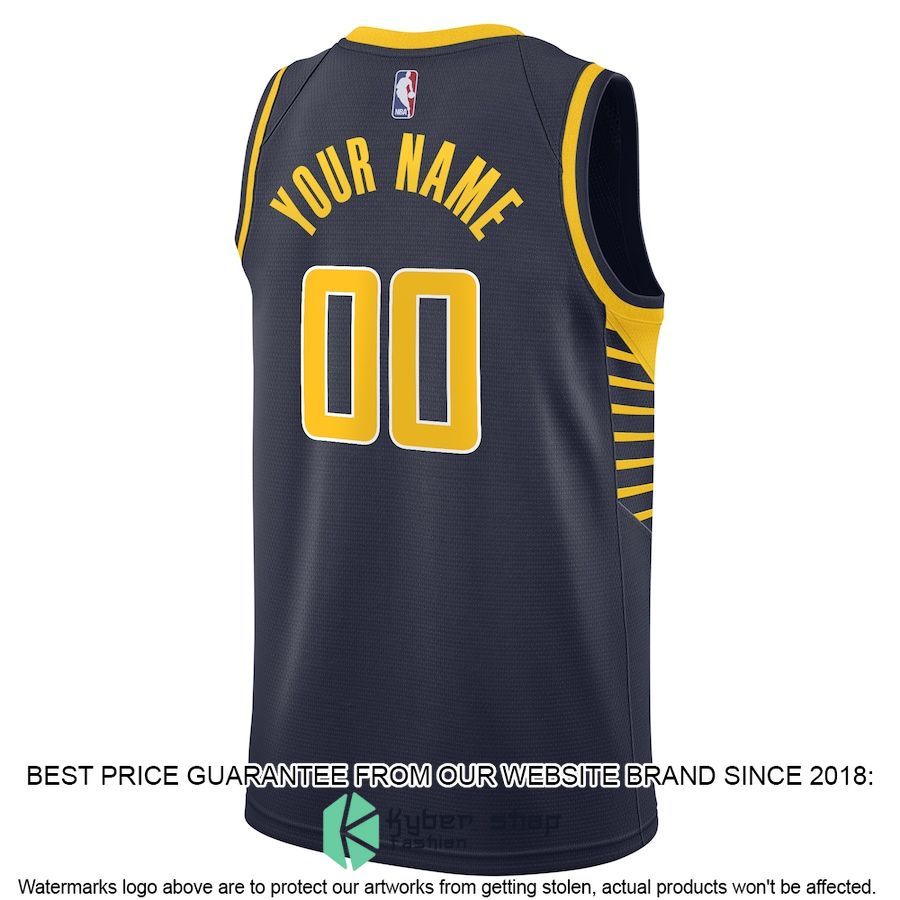 Indiana Pacers Nike 2020-21 Custom Navy Basketball Jersey 3 Indiana Pacers Nike 2020-21 Custom Navy Basketball Jersey word3