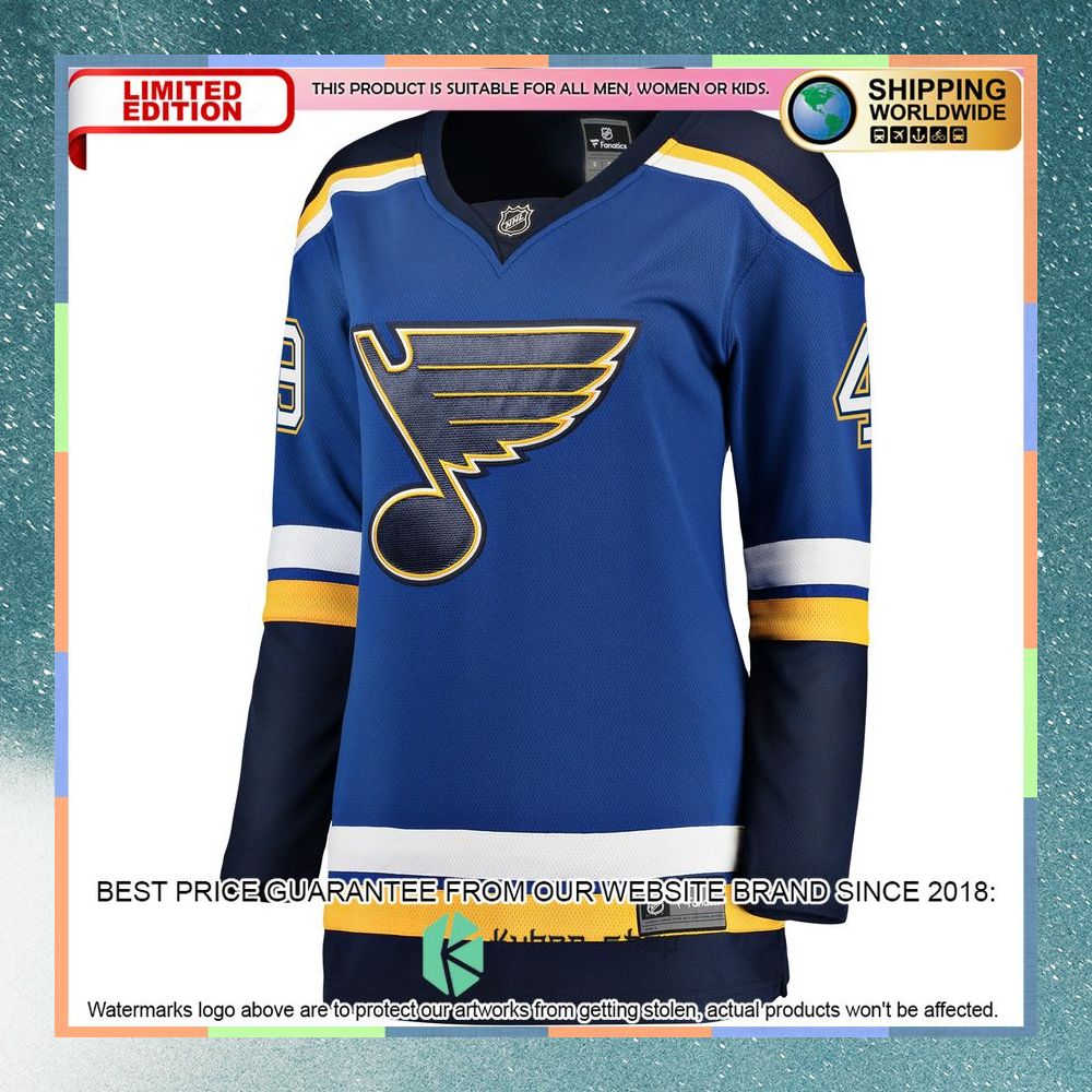 Ivan Barbashev St. Louis Blues Women's Blue Hockey Jersey 6 Ivan Barbashev St. Louis Blues Women's Blue Hockey Jersey word2