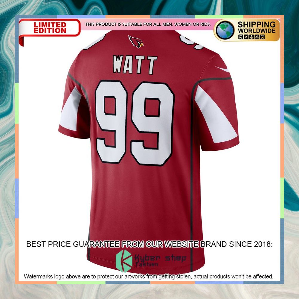J.J. Watt Arizona Cardinals Cardinal Football Jersey 8 J.J. Watt Arizona Cardinals Cardinal Football Jersey word1