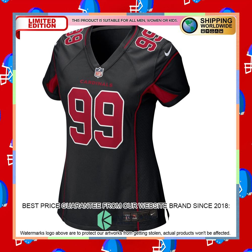 J.J. Watt Arizona Cardinals Women's 2nd Alternate Black Football Jersey 6 J.J. Watt Arizona Cardinals Women's 2nd Alternate Black Football Jersey word3