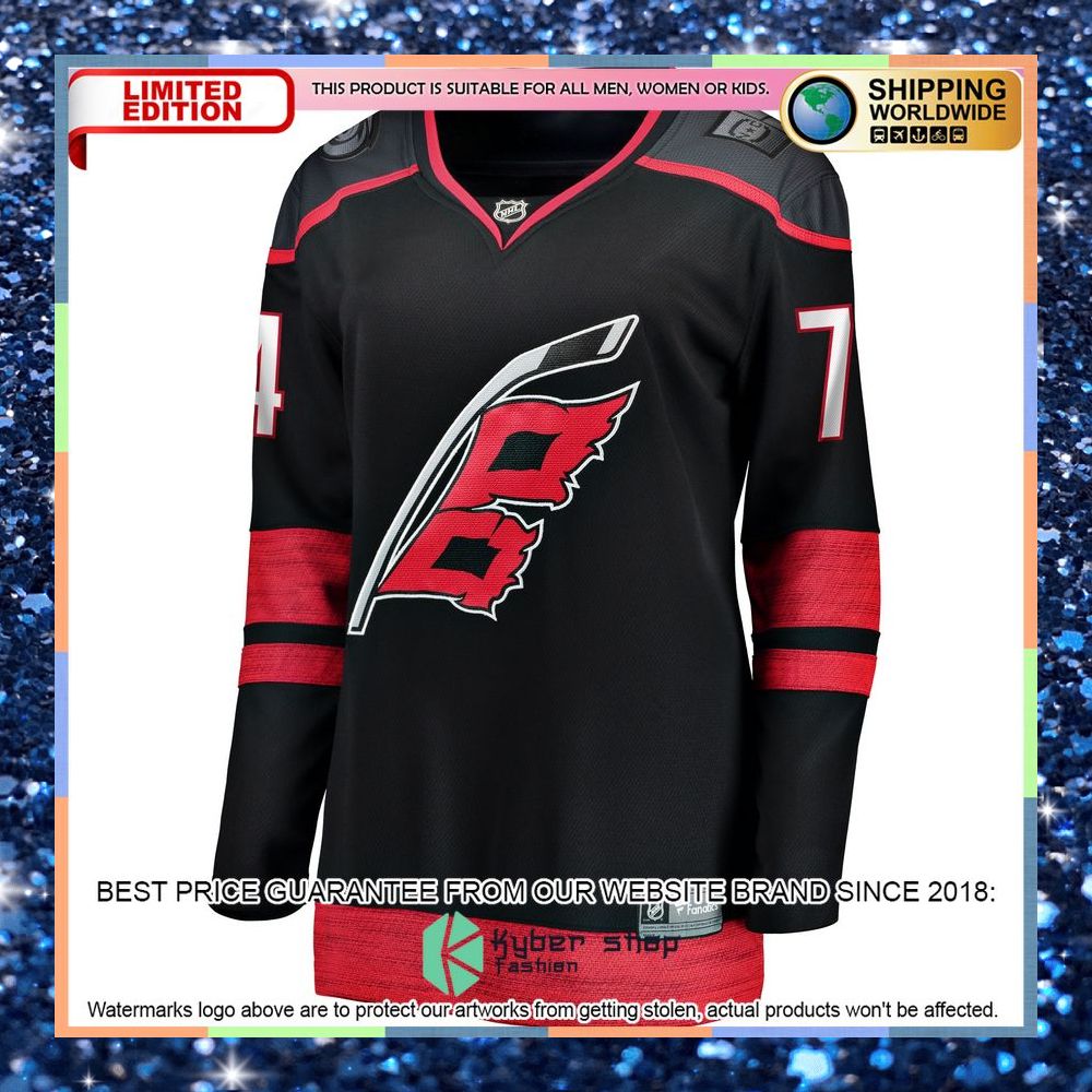Jaccob Slavin Carolina Hurricanes Women's Home Black Hockey Jersey 7 Jaccob Slavin Carolina Hurricanes Women's Home Black Hockey Jersey word2