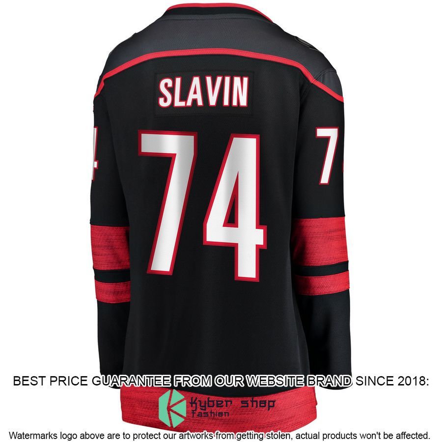 Jaccob Slavin Carolina Hurricanes Women's Home Black Hockey Jersey 3 Jaccob Slavin Carolina Hurricanes Women's Home Black Hockey Jersey word2