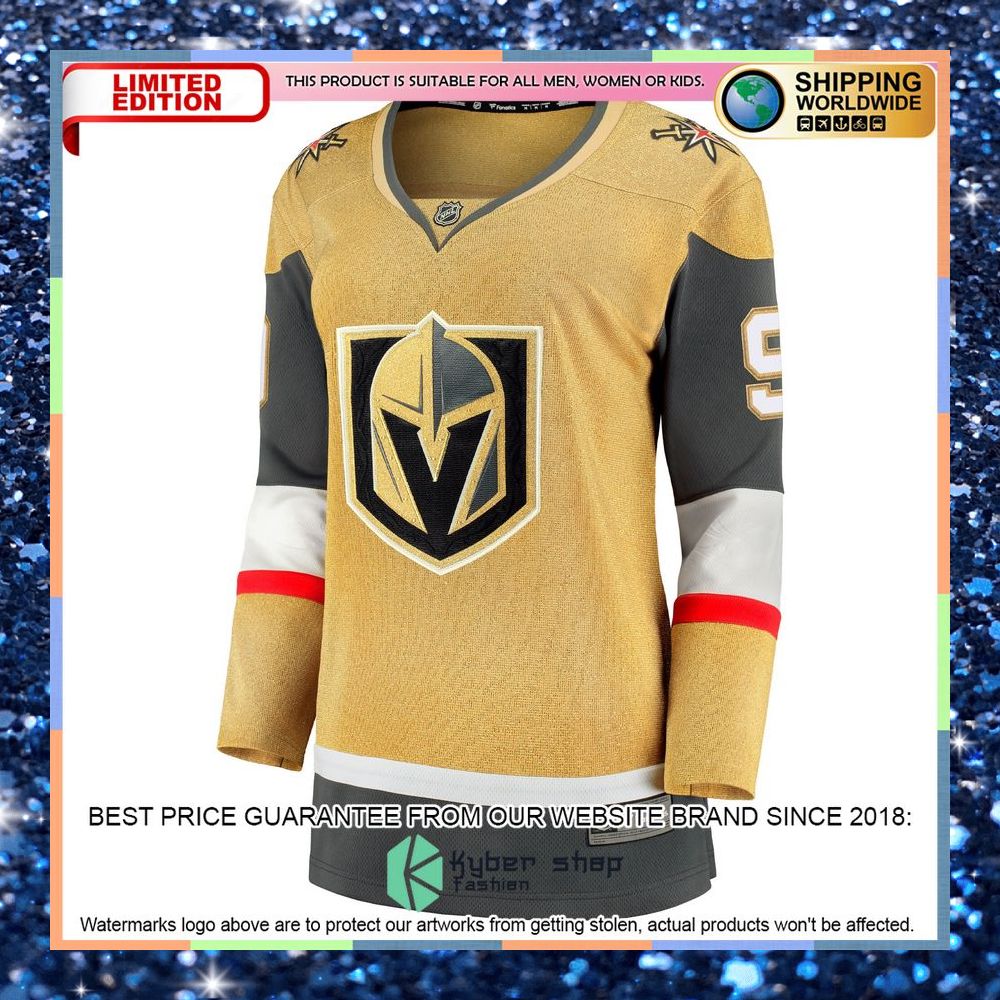 Jack Eichel Vegas Golden Knights Women's Alternate Premier Gold Hockey Jersey 6 Jack Eichel Vegas Golden Knights Women's Alternate Premier Gold Hockey Jersey word2
