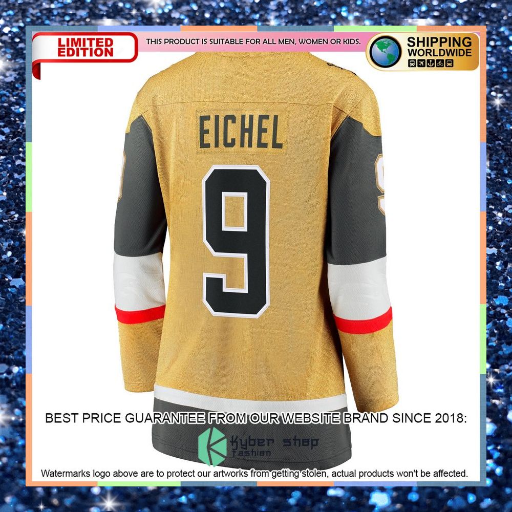 Jack Eichel Vegas Golden Knights Women's Alternate Premier Gold Hockey Jersey 7 Jack Eichel Vegas Golden Knights Women's Alternate Premier Gold Hockey Jersey word2