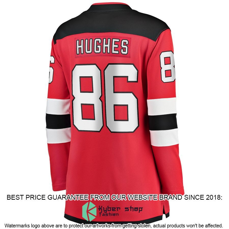 Jack Hughes New Jersey Devils Women's Home Premier Red Hockey Jersey 3 Jack Hughes New Jersey Devils Women's Home Premier Red Hockey Jersey word3