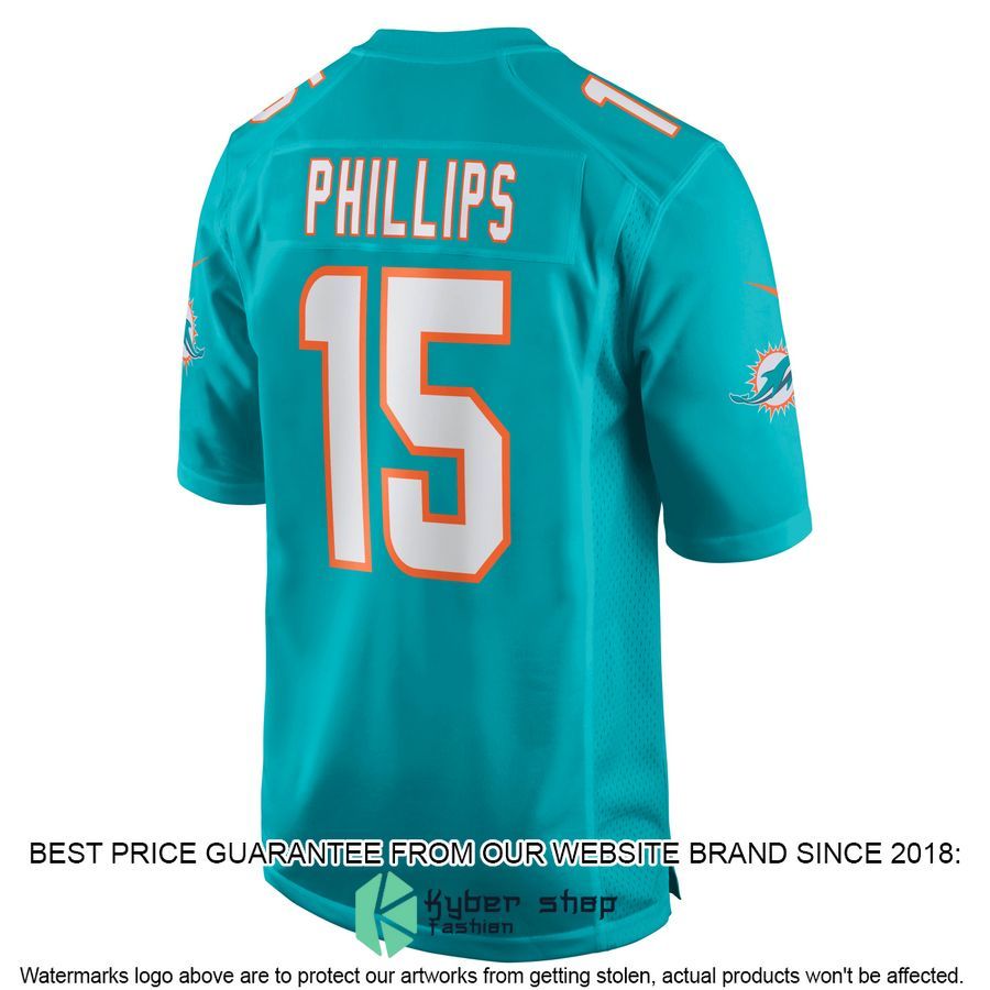 Jaelan Phillips Miami Dolphins Aqua Football Jersey 3 Jaelan Phillips Miami Dolphins Aqua Football Jersey word3