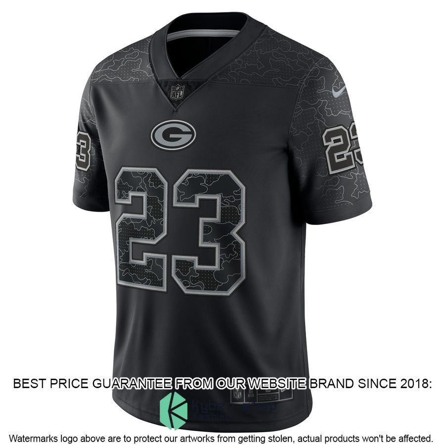 Jaire Alexander Green Bay Packers RFLCTV Black Football Jersey 3 Jaire Alexander Green Bay Packers RFLCTV Black Football Jersey word3