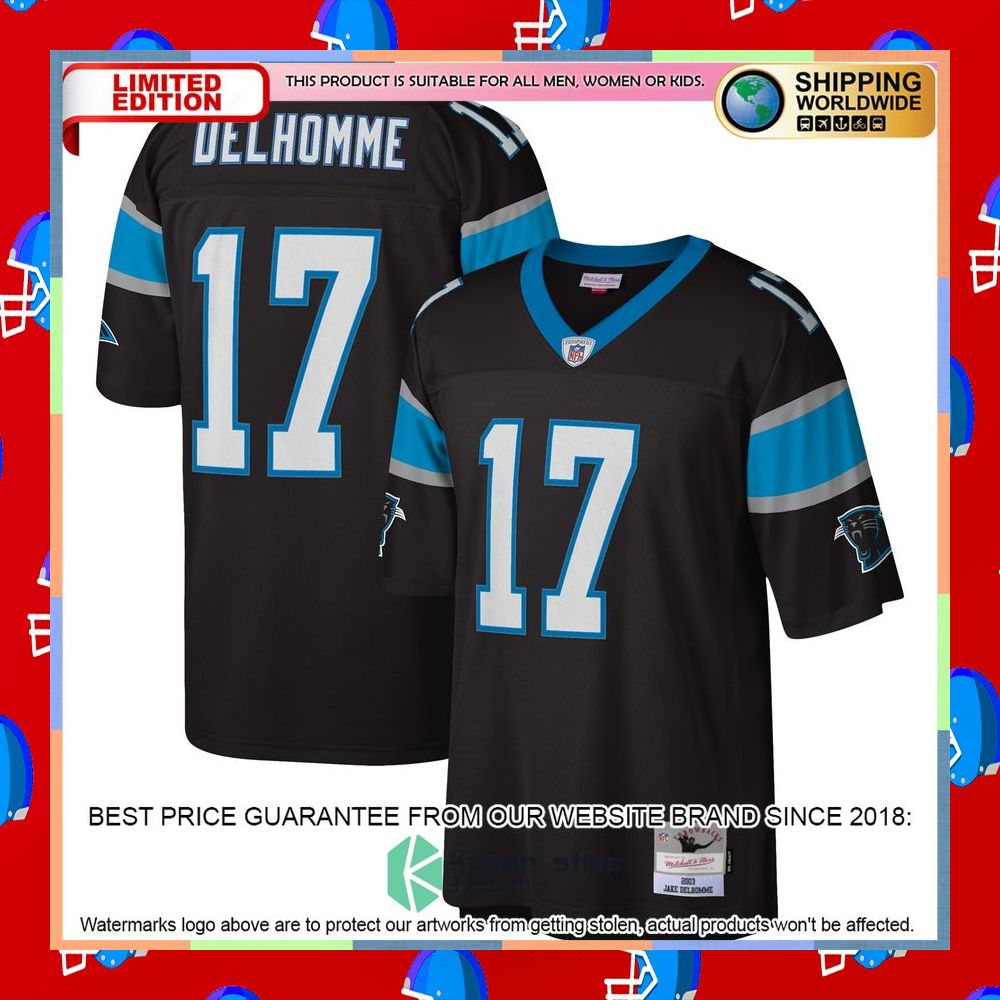 Jake Delhomme Carolina Panthers Mitchell & Ness 2003 Legacy Replica Black Football Jersey 8 Jake Delhomme Carolina Panthers Mitchell & Ness 2003 Legacy Replica Black Football Jersey word1